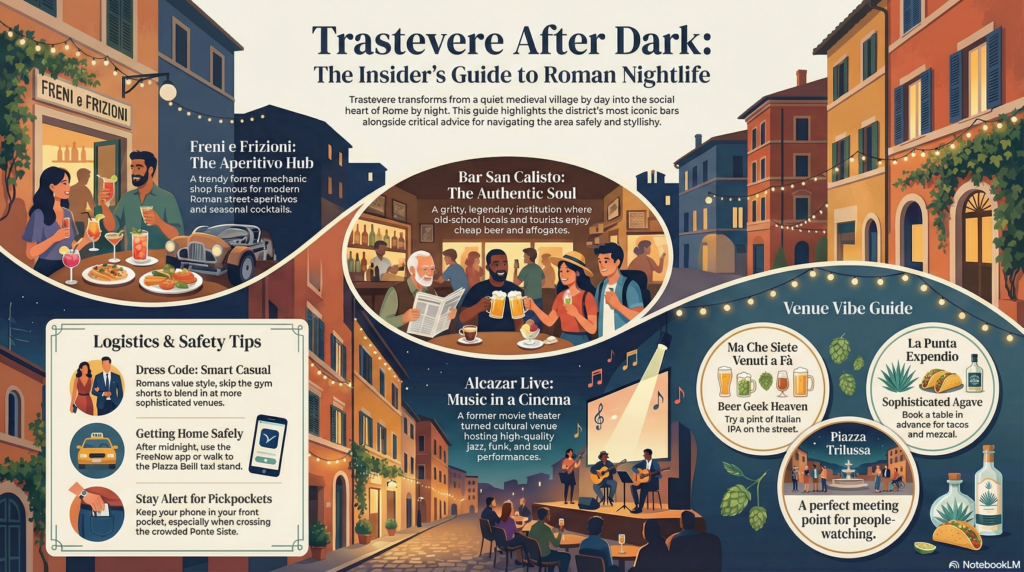 Trastevere Rome at Night: The Insider’s Guide to the Best Bars & Nightlife